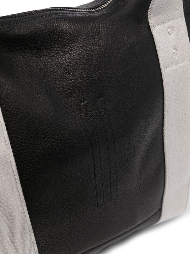 Black Mini Trolley Leather Tote Bag