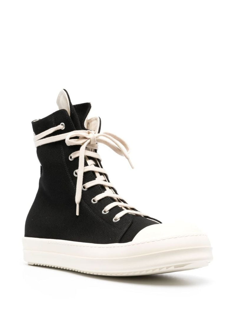 Black Canvas High-top Trainers