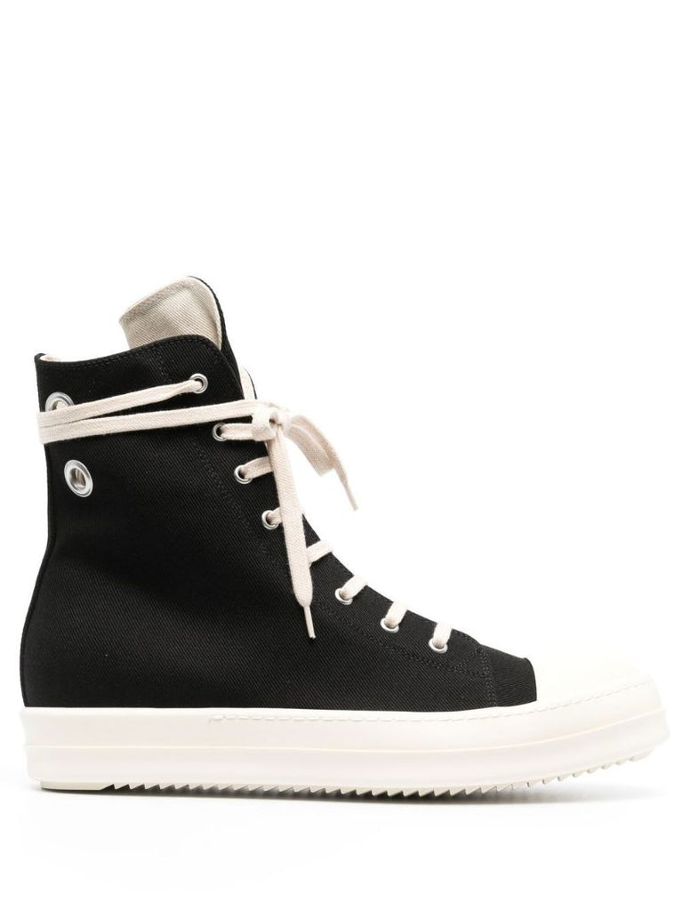 Black Canvas High-top Trainers