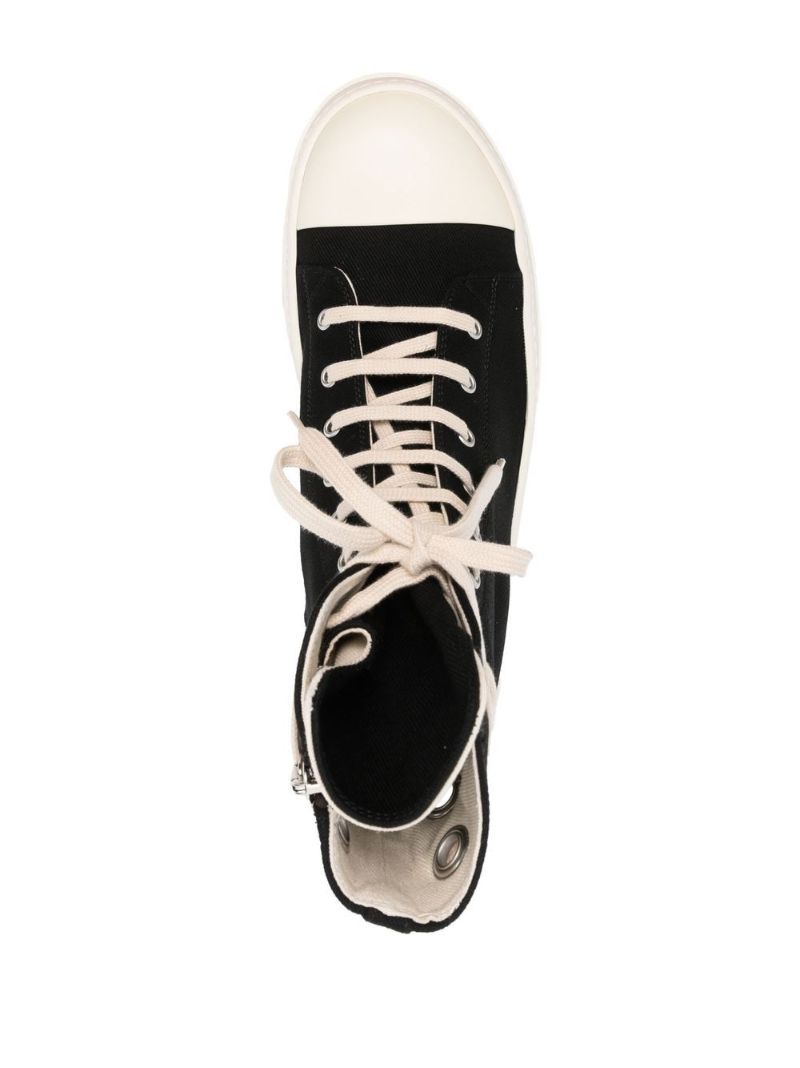 Black Canvas High-top Trainers