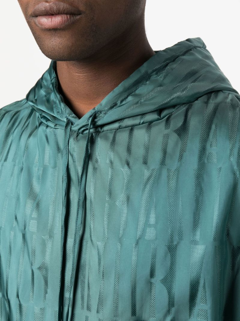 White Logo Print Drawstring Hoodie