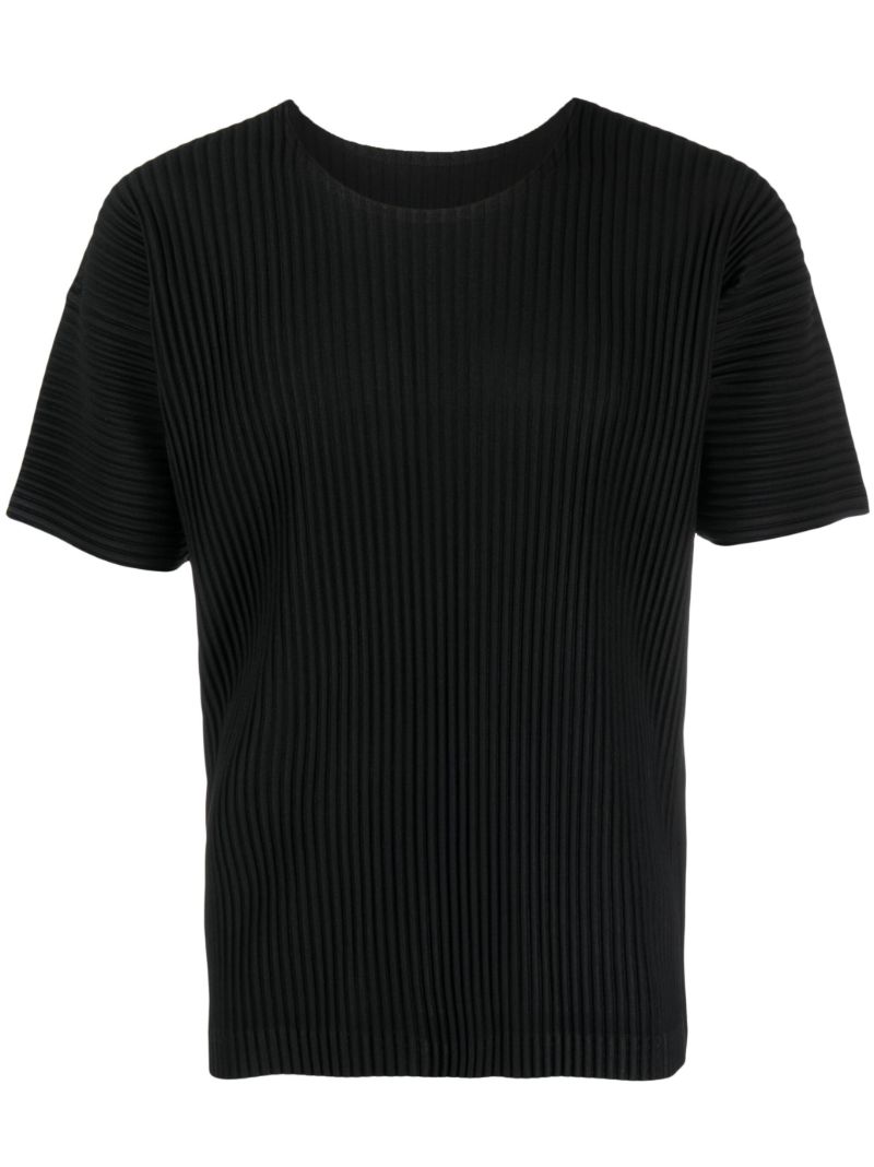 Black Basics PlissÃ_x0083_Â© Short-sleeve T-shirt