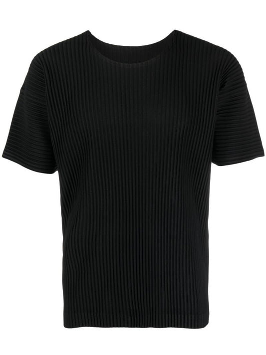 Black Basics PlissÃ_x0083_Â© Short-sleeve T-shirt