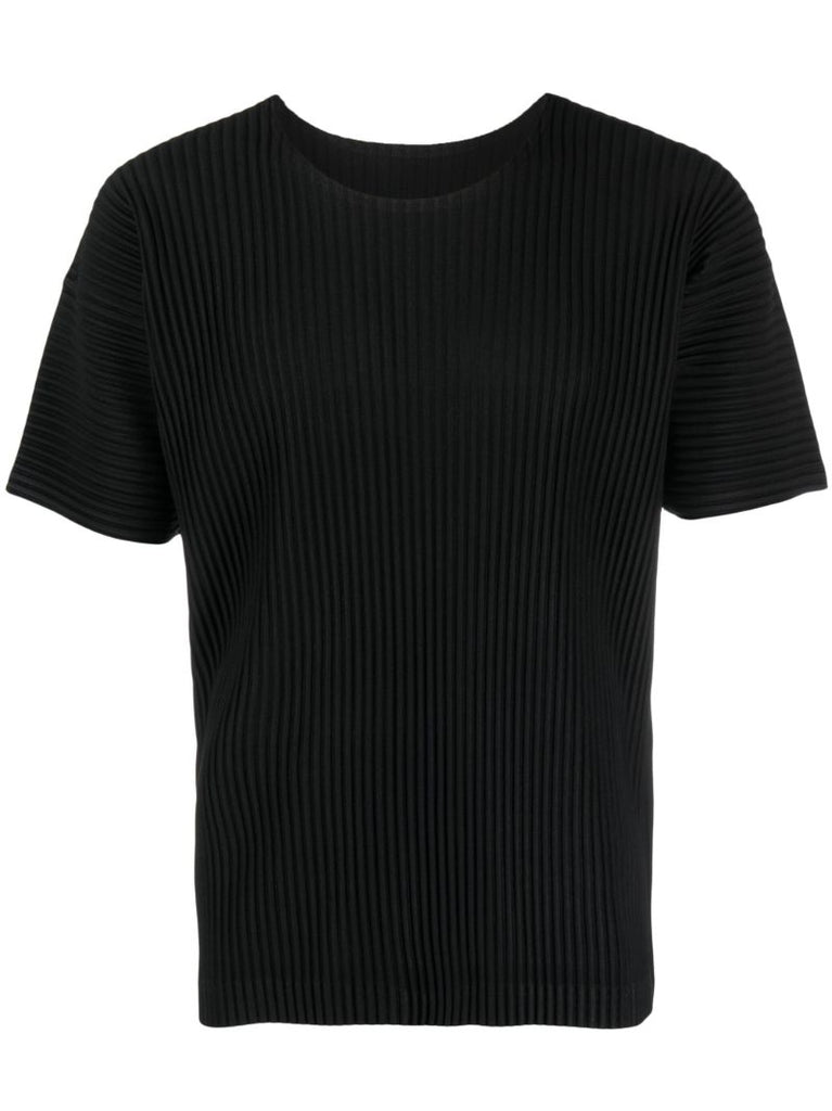 Black Basics PlissÃ_x0083_Â© Short-sleeve T-shirt