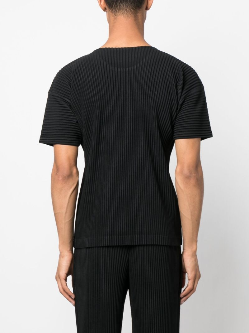 Black Basics PlissÃ_x0083_Â© Short-sleeve T-shirt