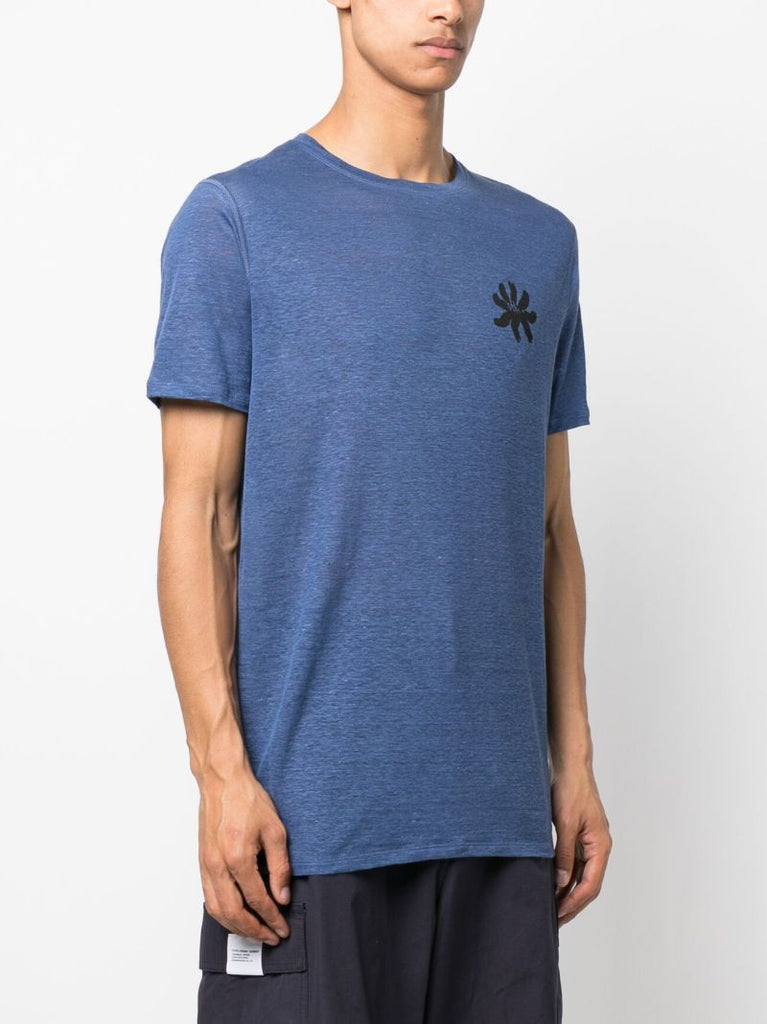 Blue Sukha Graphic-print Hemp T-shirt