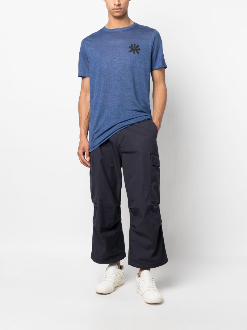 Blue Sukha Graphic-print Hemp T-shirt