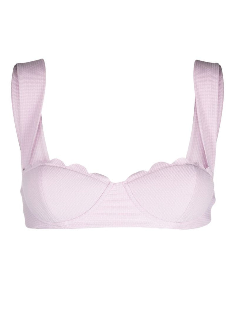 Purple North Scalloped Bikini Top