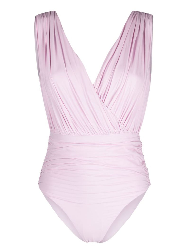 Purple Gadsen Ruched Swimsuit