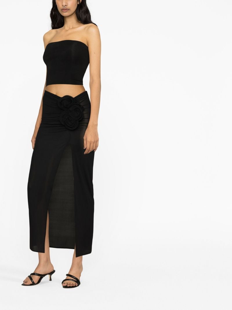 Black Rose AppliquÃ_x0083_Â© Skirt