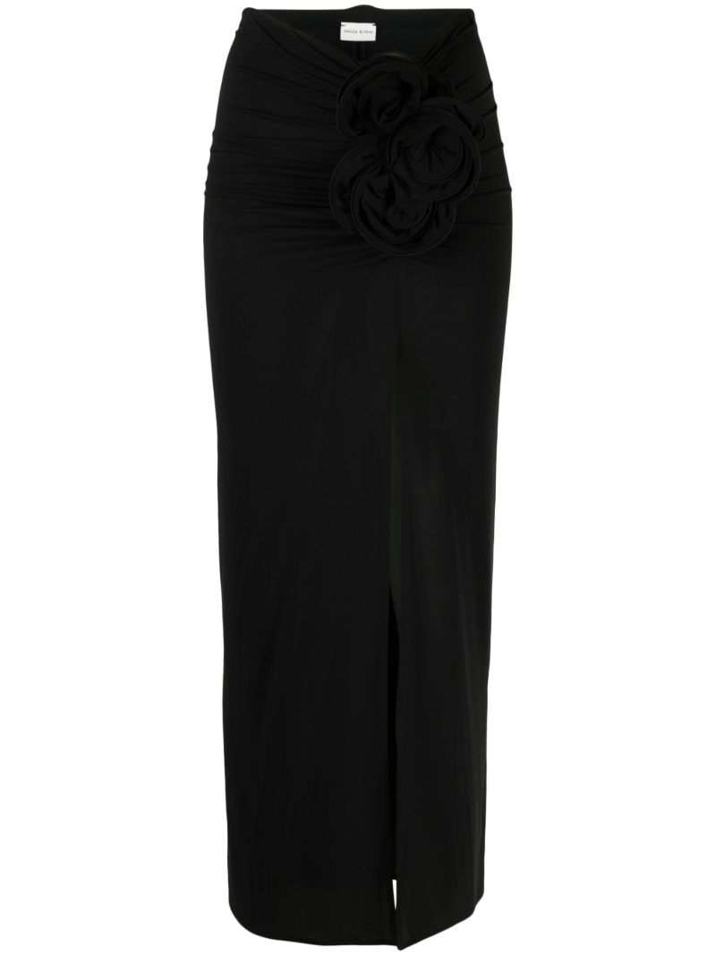 Black Rose AppliquÃ_x0083_Â© Skirt
