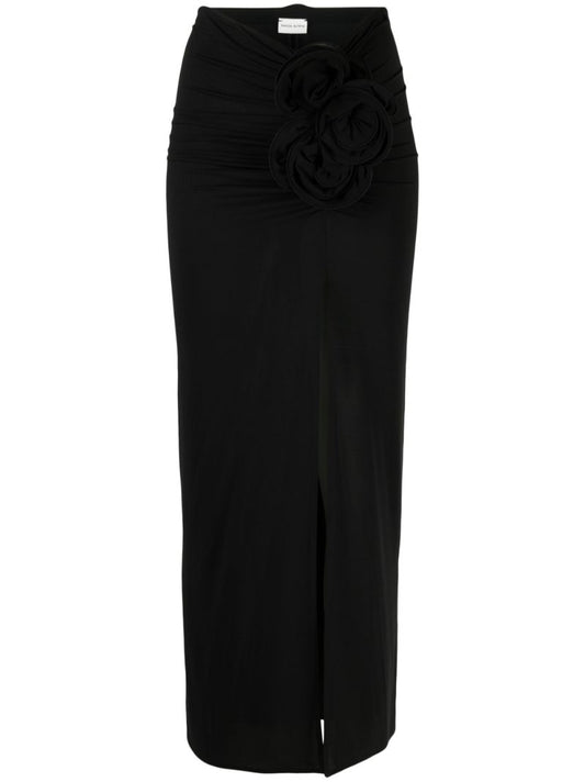 Black Rose AppliquÃ_x0083_Â© Skirt