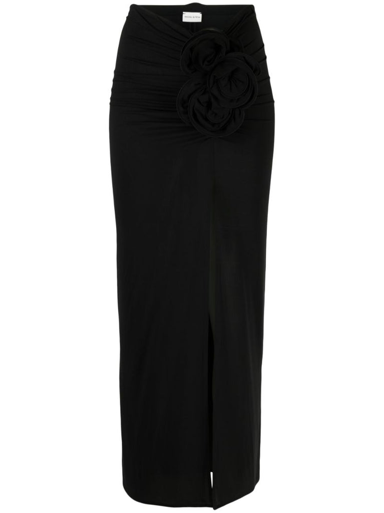 Black Rose AppliquÃ_x0083_Â© Skirt