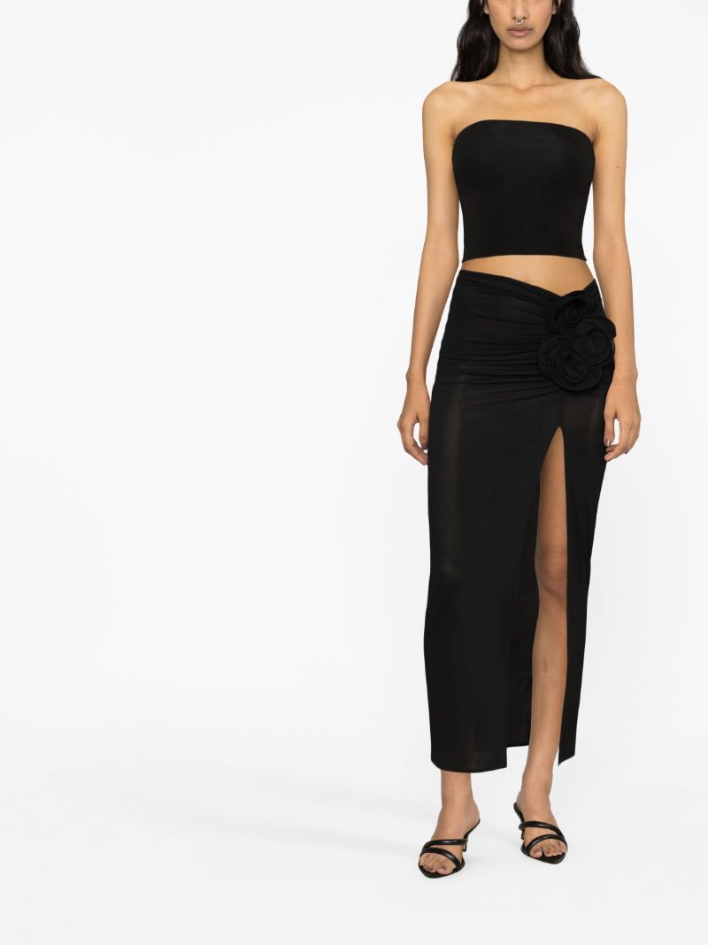 Black Rose AppliquÃ_x0083_Â© Skirt