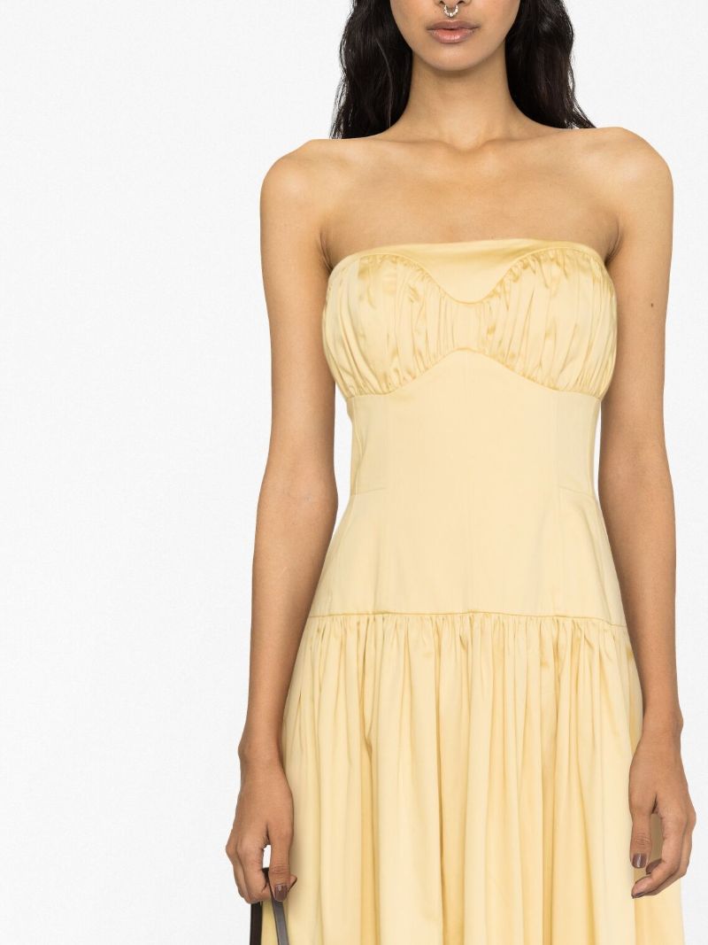 Yellow Lauryn Bandeau Midi Dress
