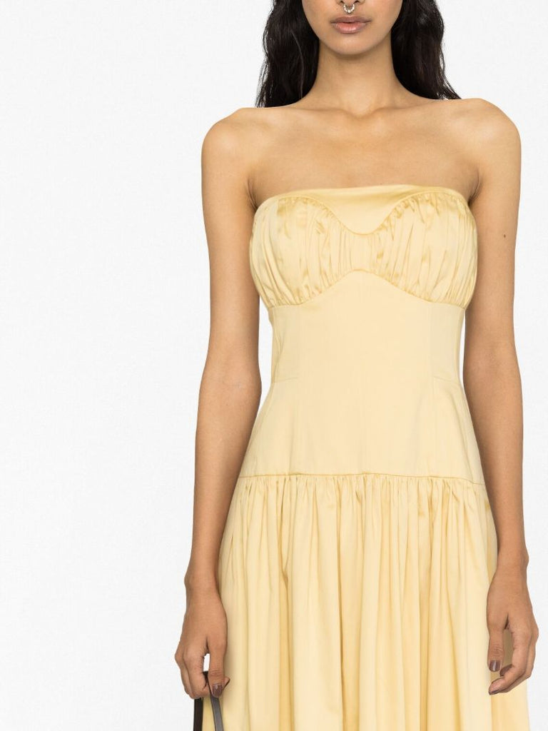 Yellow Lauryn Bandeau Midi Dress