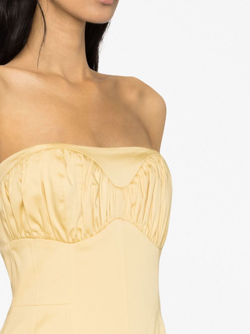 Yellow Lauryn Bandeau Midi Dress