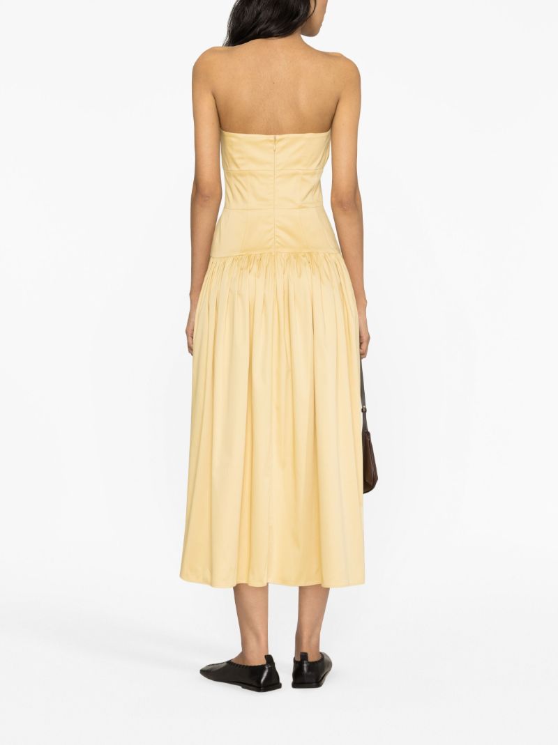 Yellow Lauryn Bandeau Midi Dress