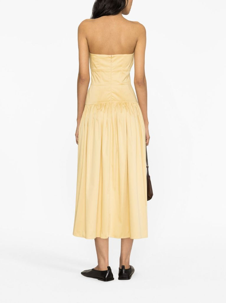 Yellow Lauryn Bandeau Midi Dress