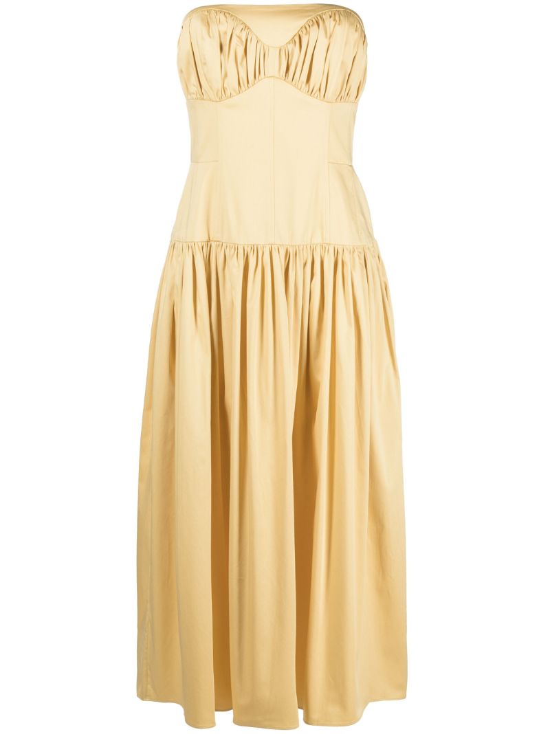 Yellow Lauryn Bandeau Midi Dress