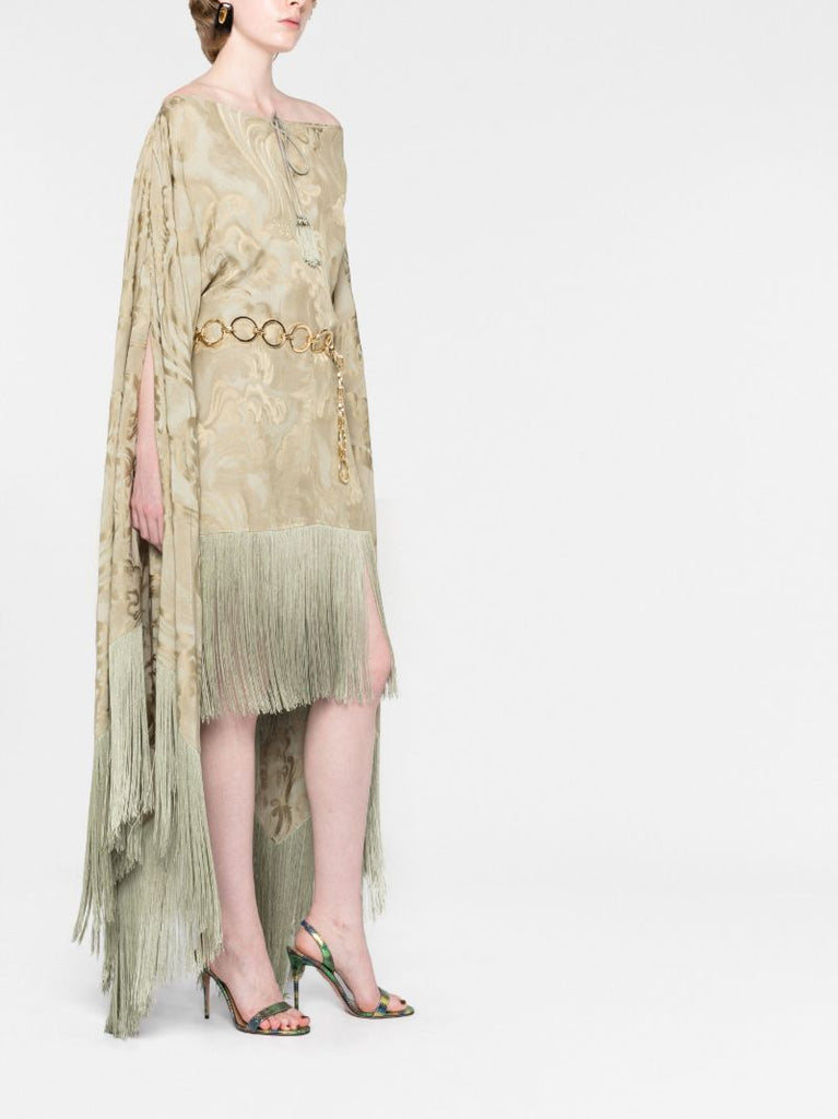 Green Veneno Clouds Kaftan Dress