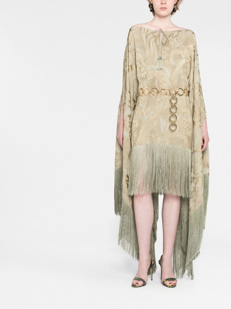 Green Veneno Clouds Kaftan Dress