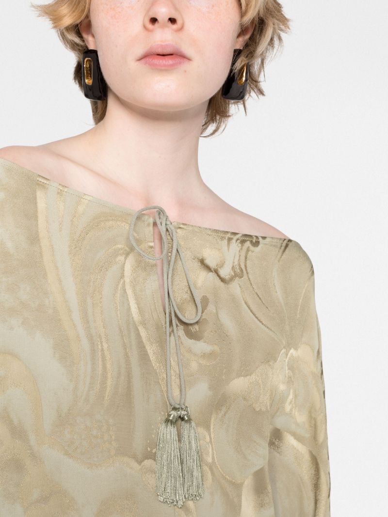 Green Veneno Clouds Kaftan Dress