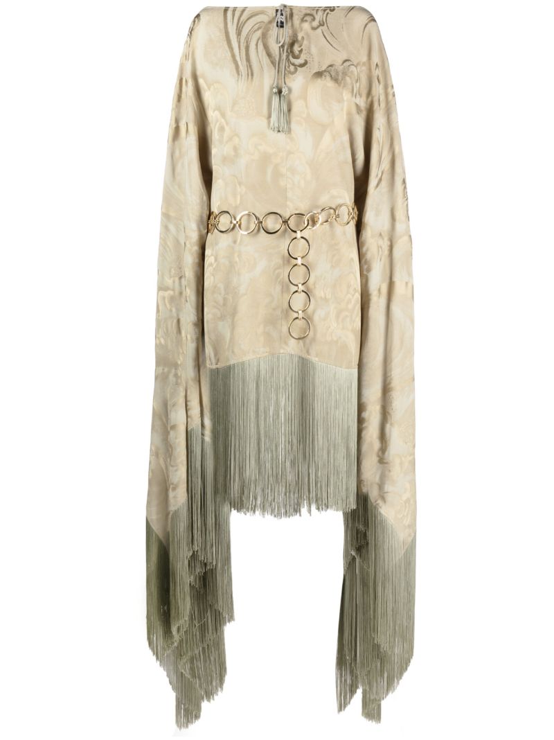 Green Veneno Clouds Kaftan Dress