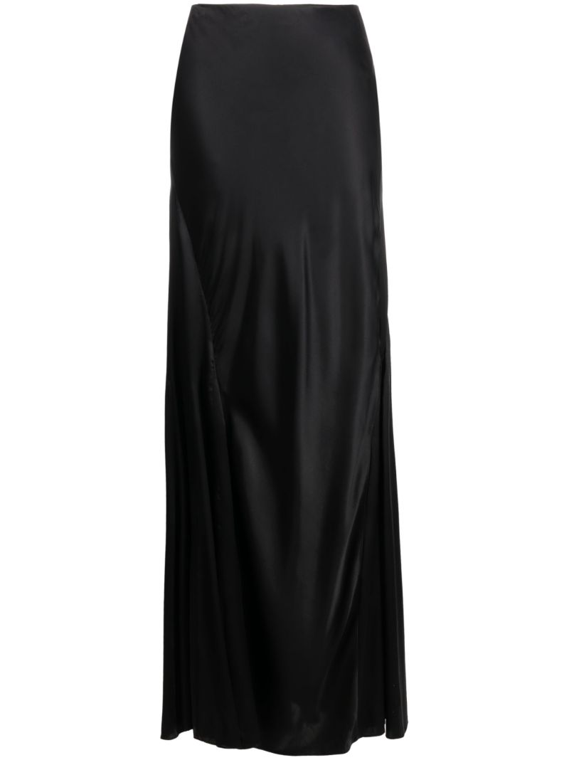 Black Jasmin Silk Maxi Skirt