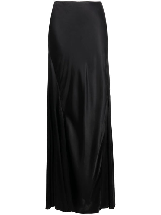 Black Jasmin Silk Maxi Skirt