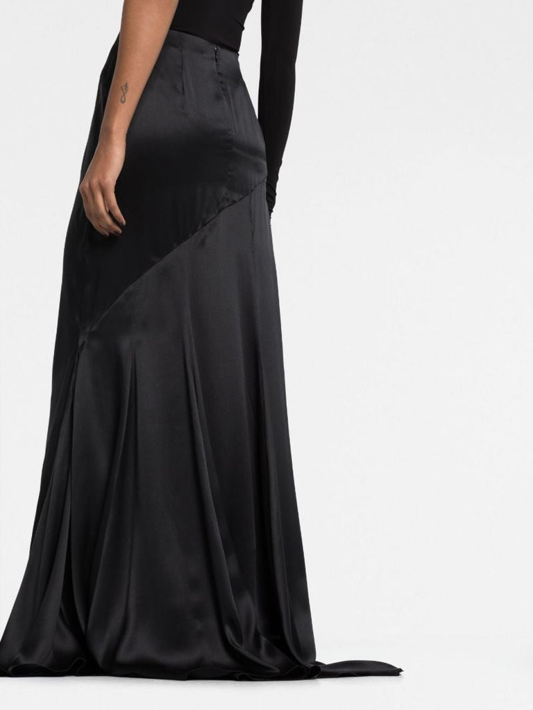 Black Jasmin Silk Maxi Skirt