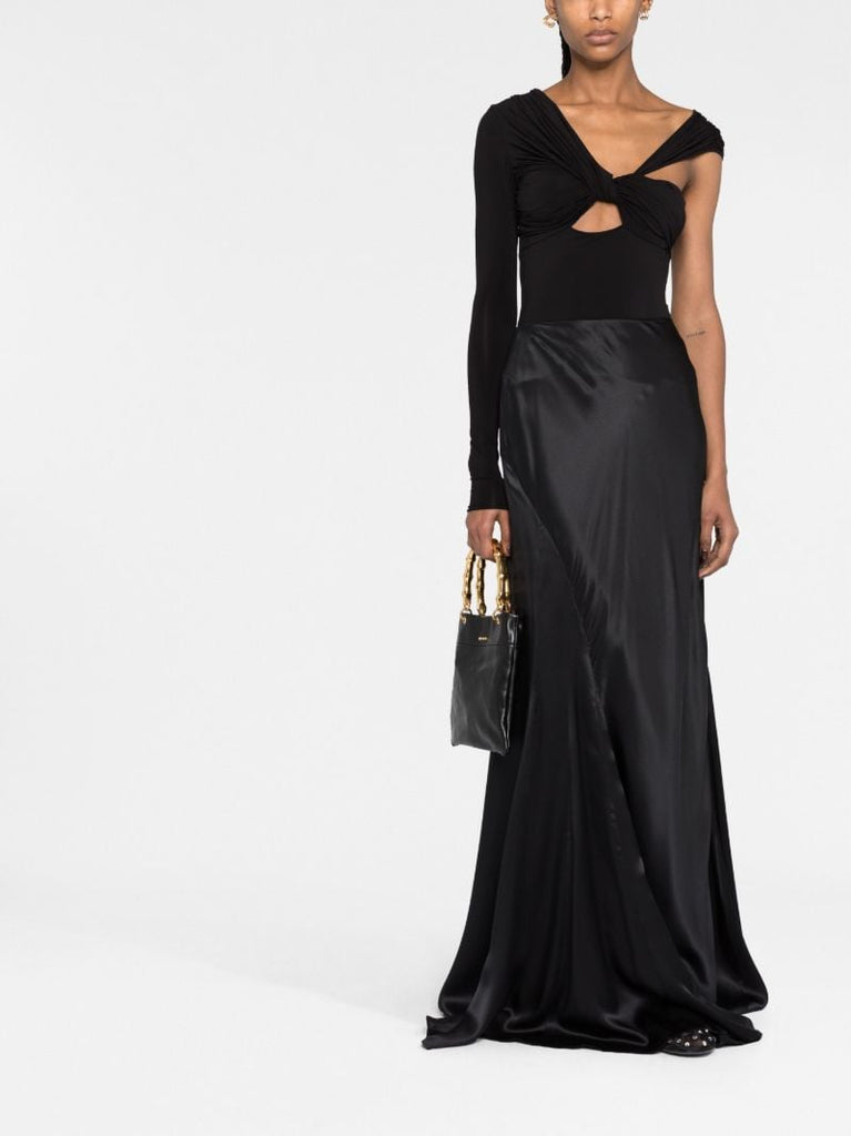 Black Jasmin Silk Maxi Skirt