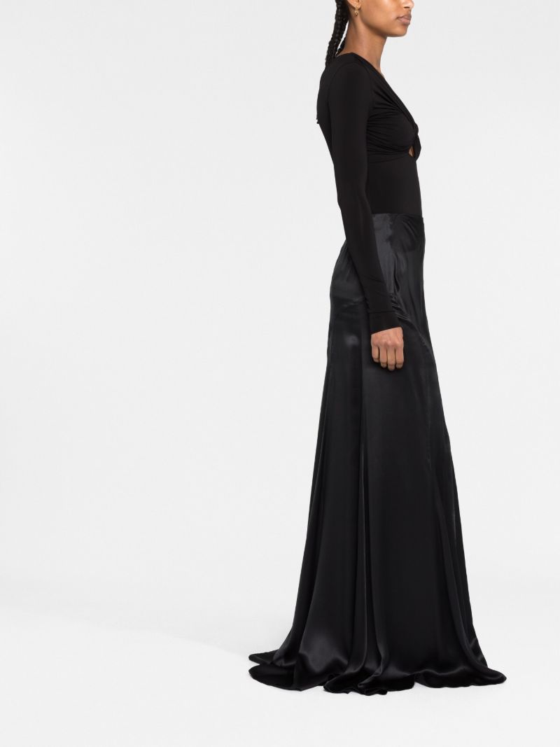 Black Jasmin Silk Maxi Skirt