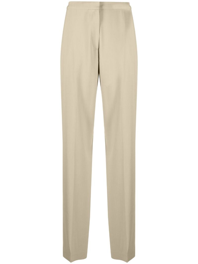 Neutral Fi Straight Tailored Trousers