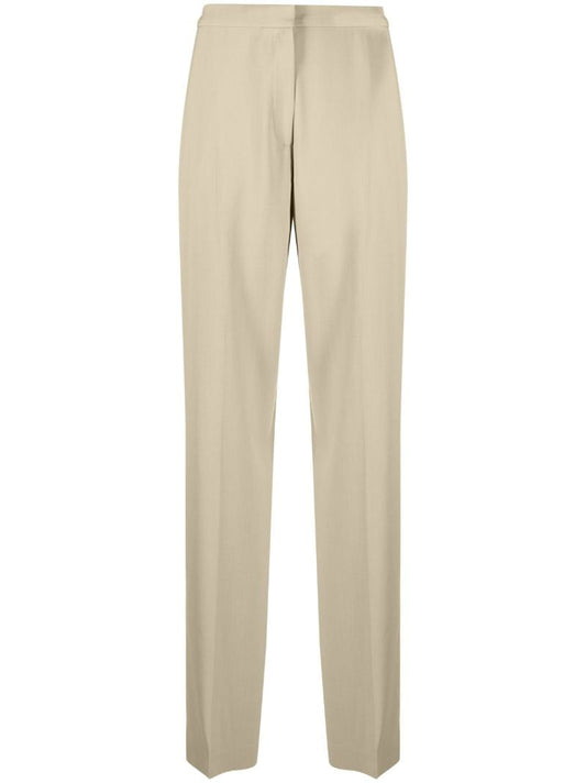 Neutral Fi Straight Tailored Trousers