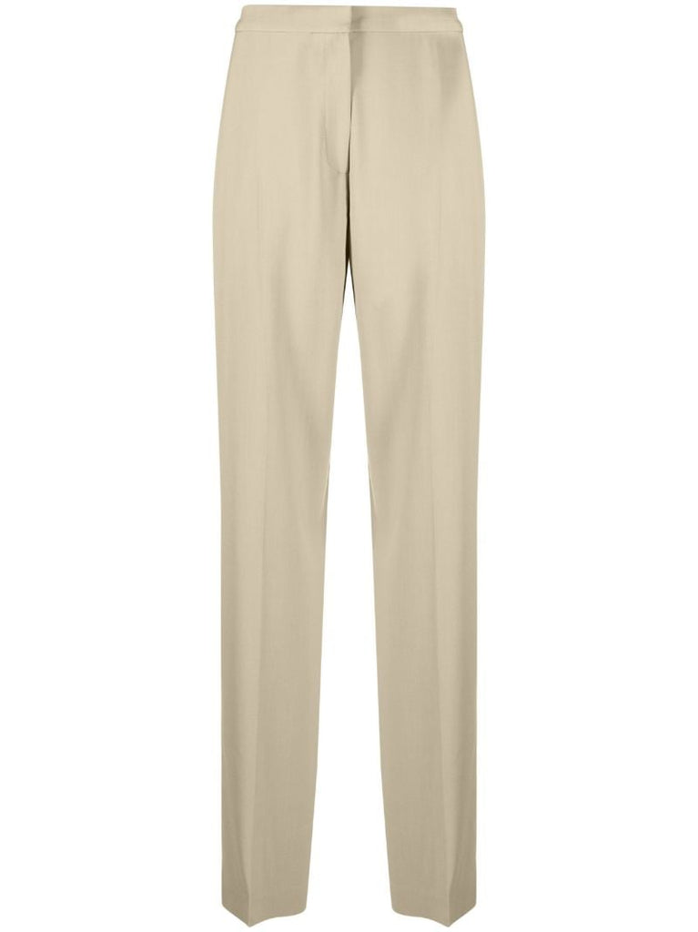 Neutral Fi Straight Tailored Trousers