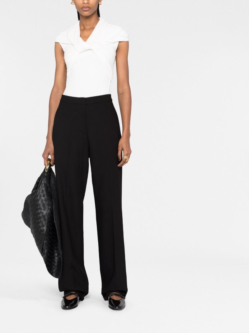 Black Amie Straight Tailored Trousers