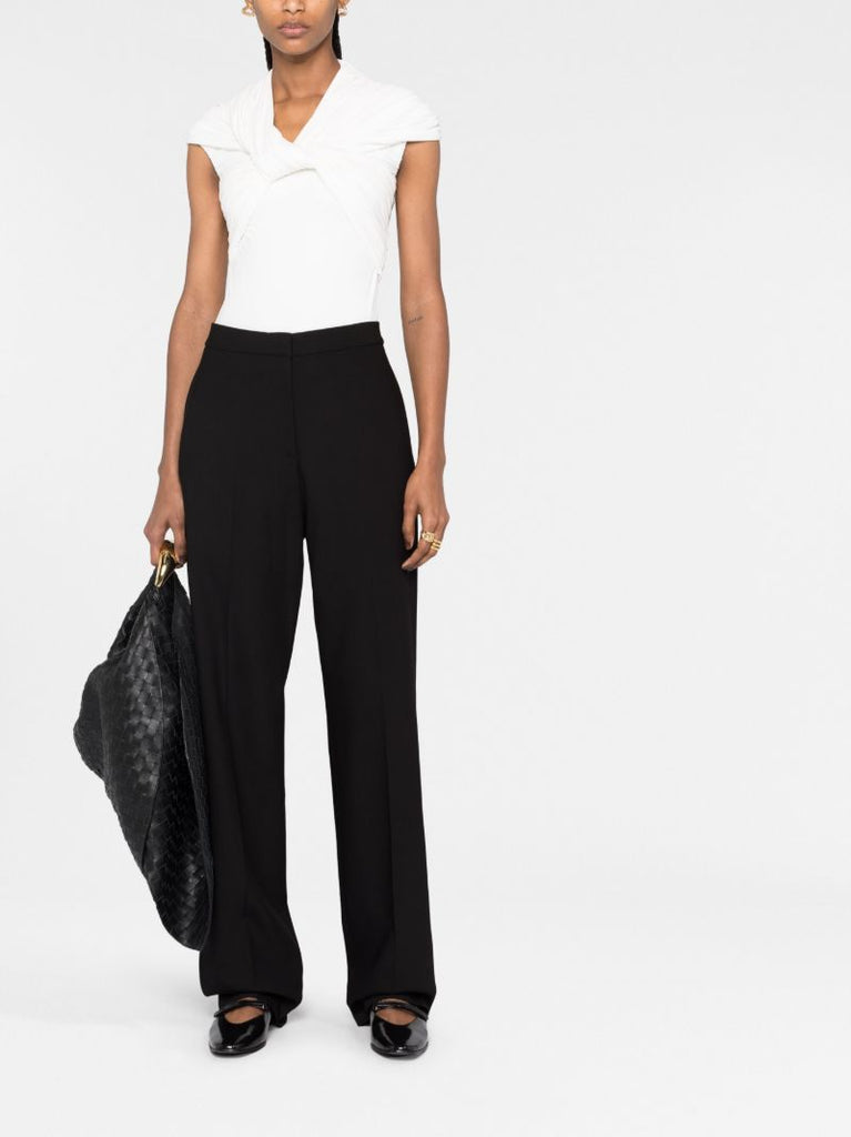 Black Amie Straight Tailored Trousers