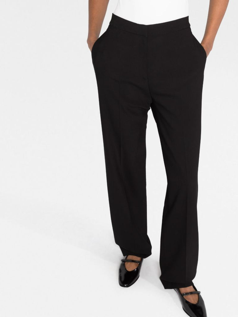 Black Amie Straight Tailored Trousers