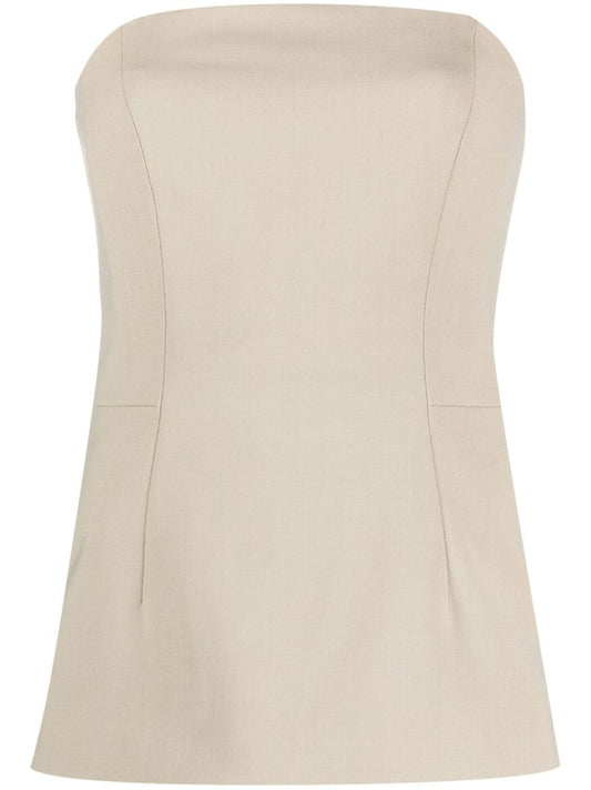 Neutral Agata Strapless Top