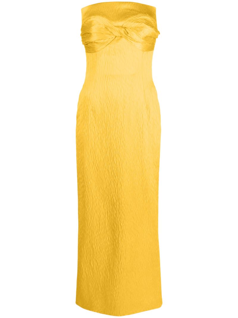 Yellow Lara Bow Midi Dress