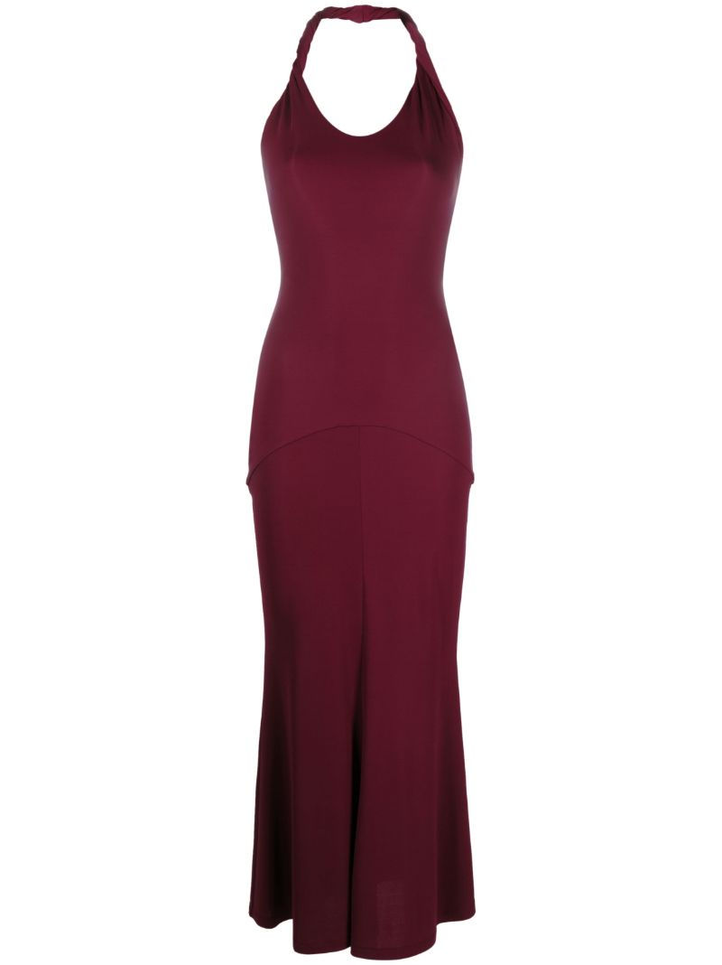Red Eleanor Halterneck Midi Dress