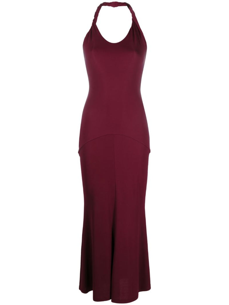 Red Eleanor Halterneck Midi Dress