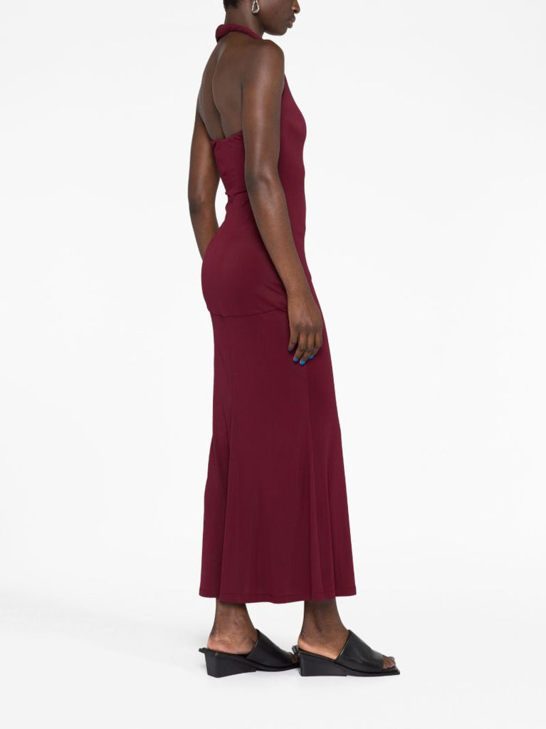 Red Eleanor Halterneck Midi Dress