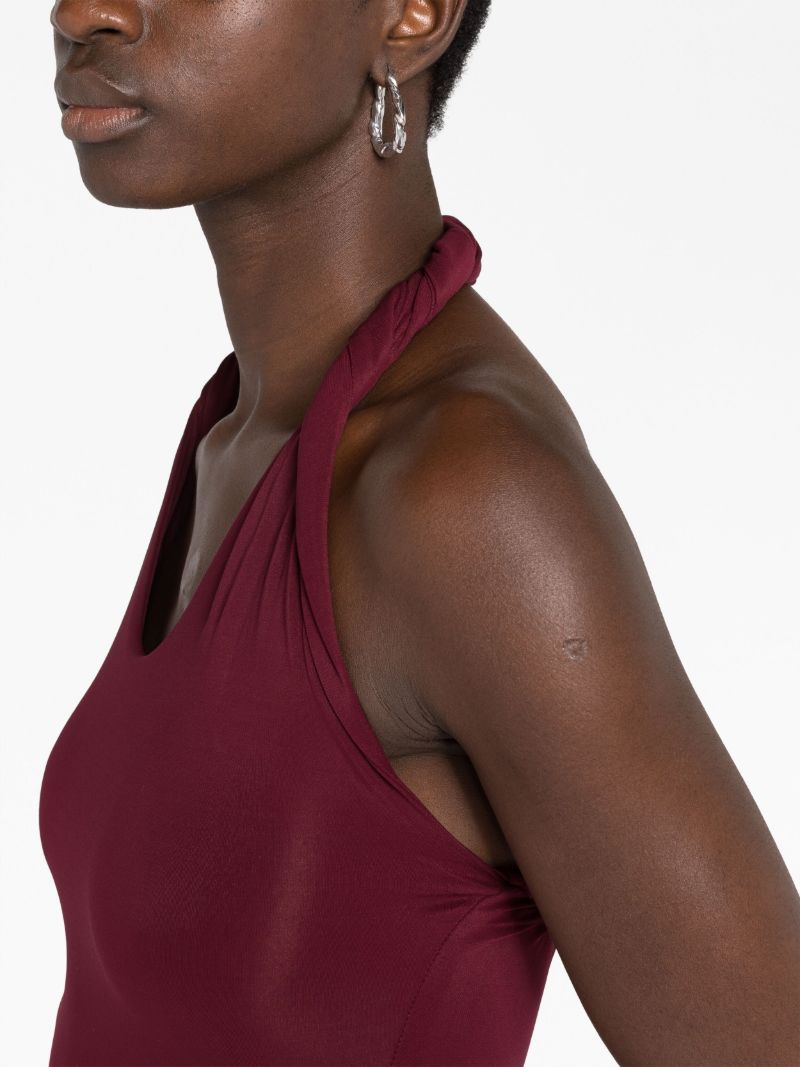 Red Eleanor Halterneck Midi Dress