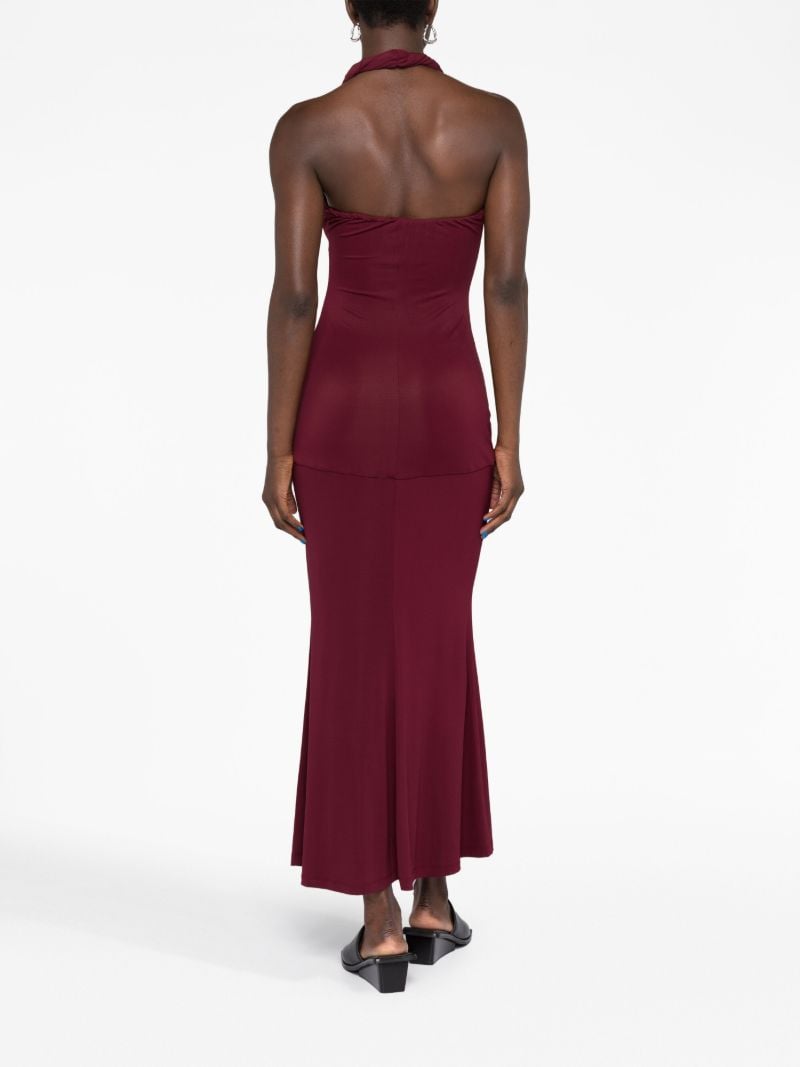 Red Eleanor Halterneck Midi Dress
