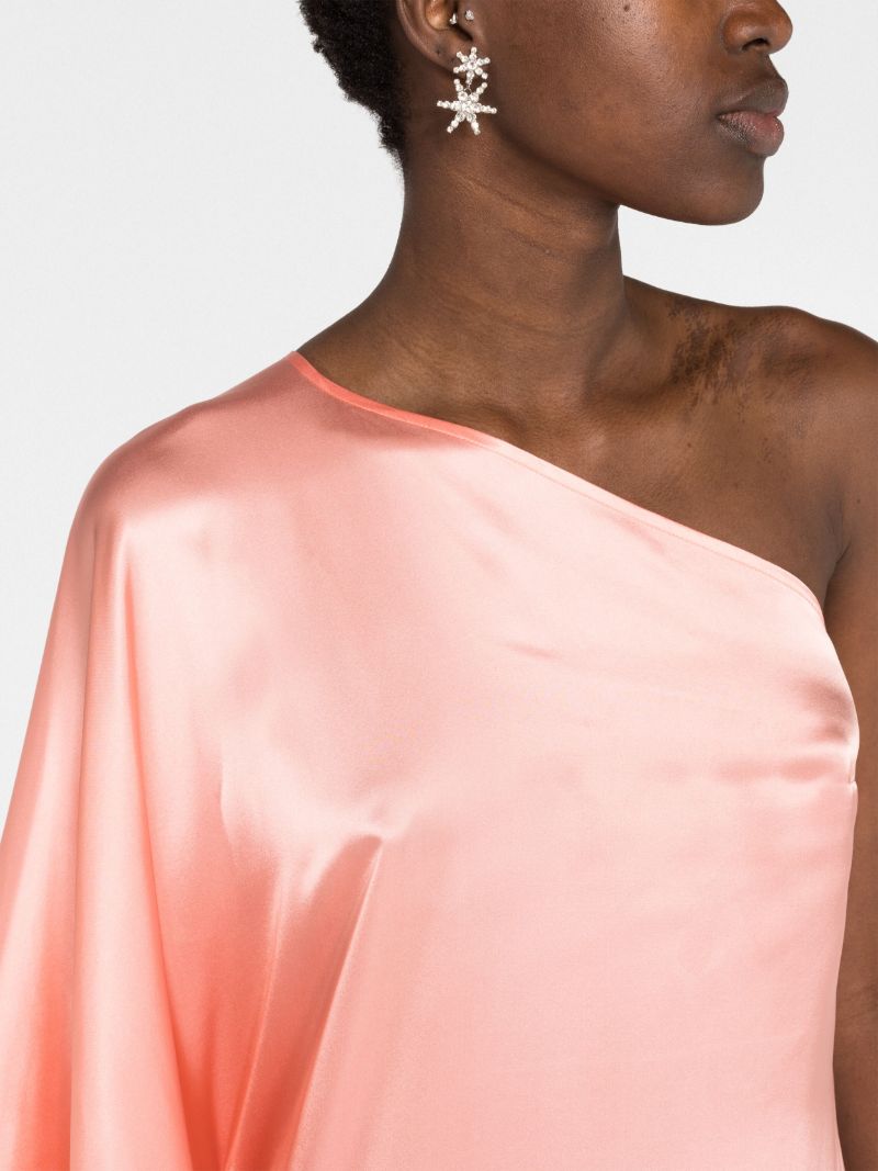Orange Ubud Feather Trim Gown
