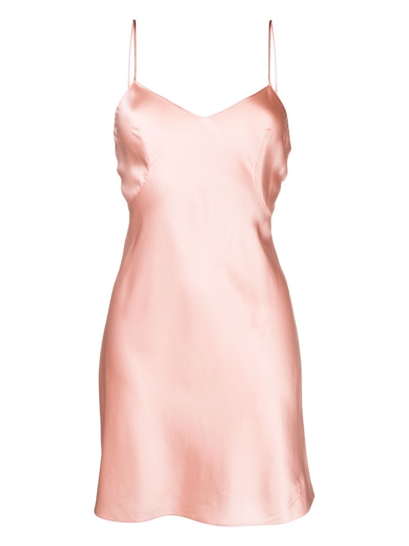 Pink Arlette Silk Slip Dress