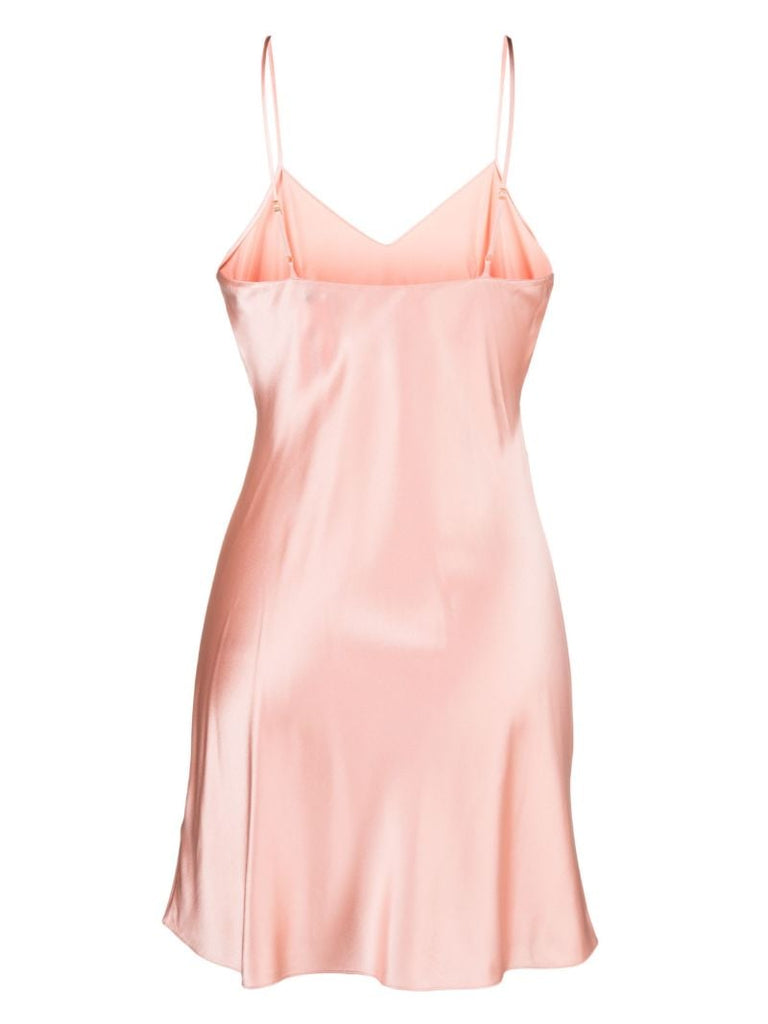 Pink Arlette Silk Slip Dress