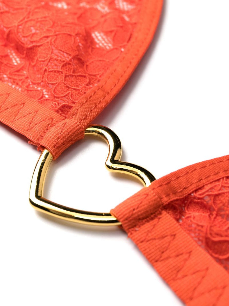 Orange Ardeur Lace Triangle Bra